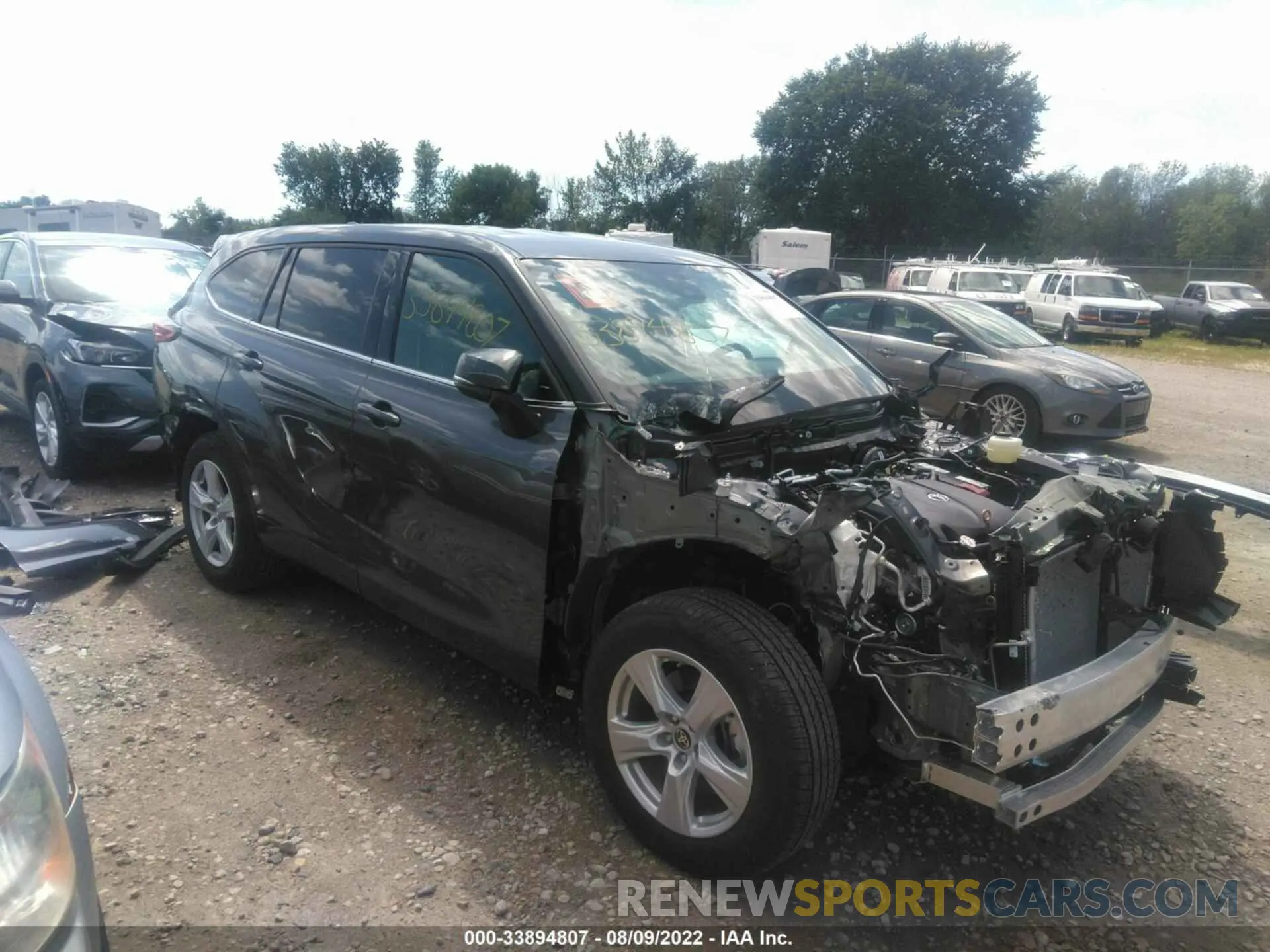 1 fotografías del automóvil dañado 5TDBZRBH3NS205371 TOYOTA HIGHLANDER 2022