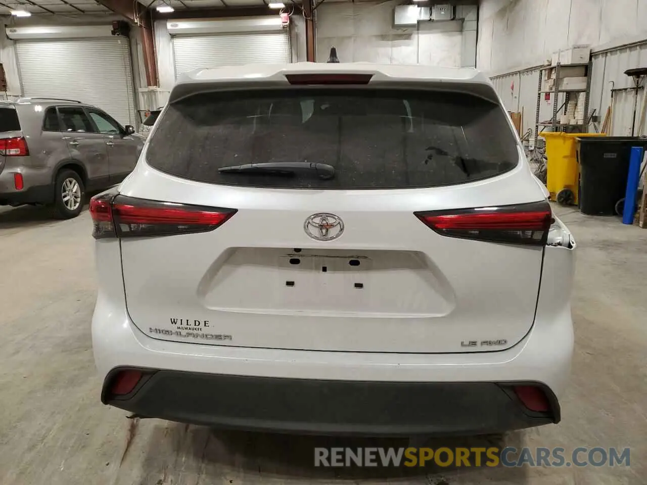 6 fotografías del automóvil dañado 5TDBZRBH3NS216550 TOYOTA HIGHLANDER 2022