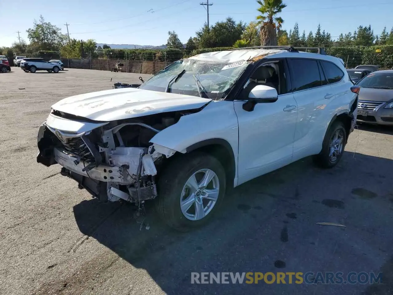 1 fotografías del automóvil dañado 5TDBZRBH4NS245684 TOYOTA HIGHLANDER 2022