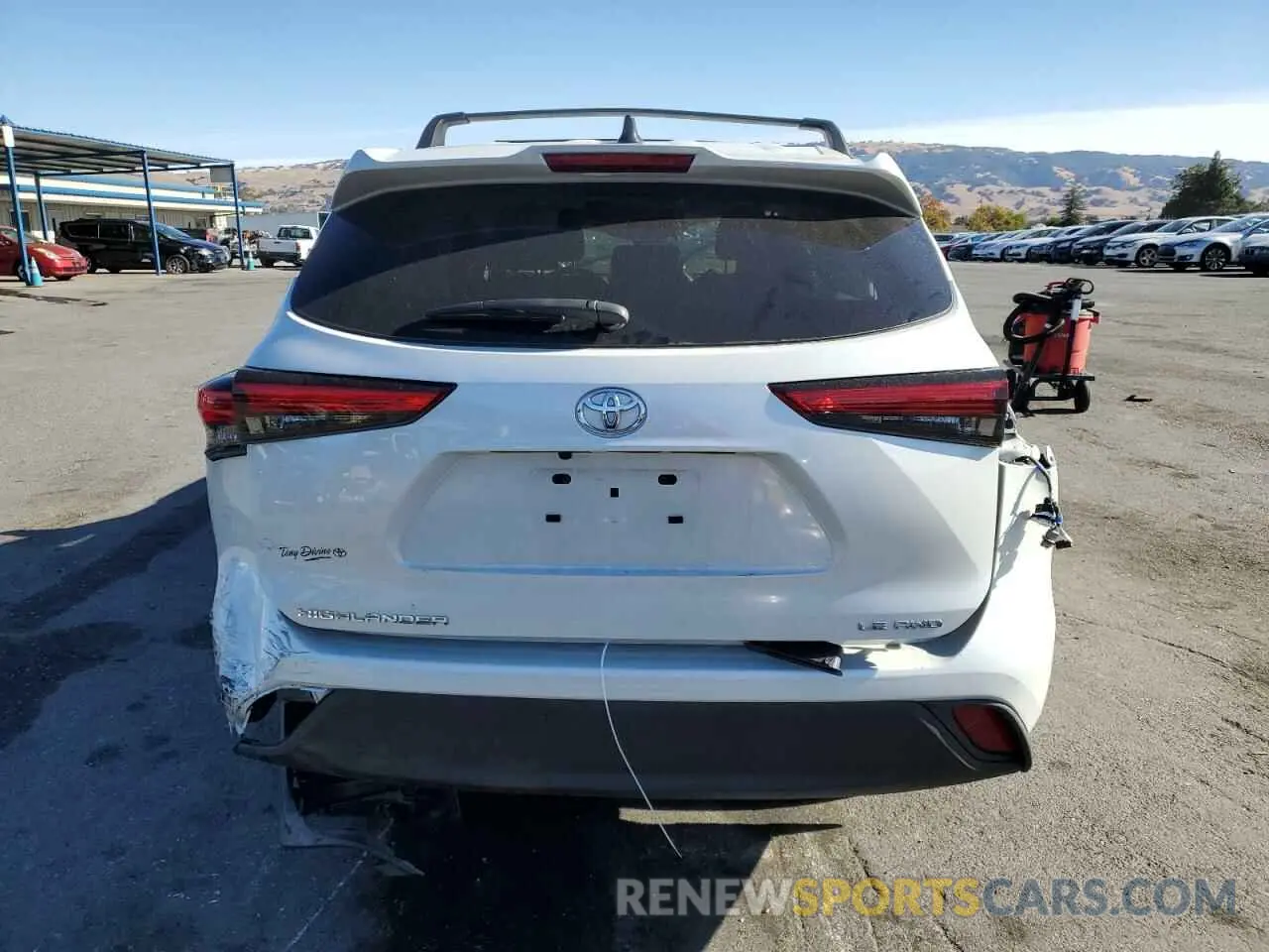 6 fotografías del automóvil dañado 5TDBZRBH4NS245684 TOYOTA HIGHLANDER 2022