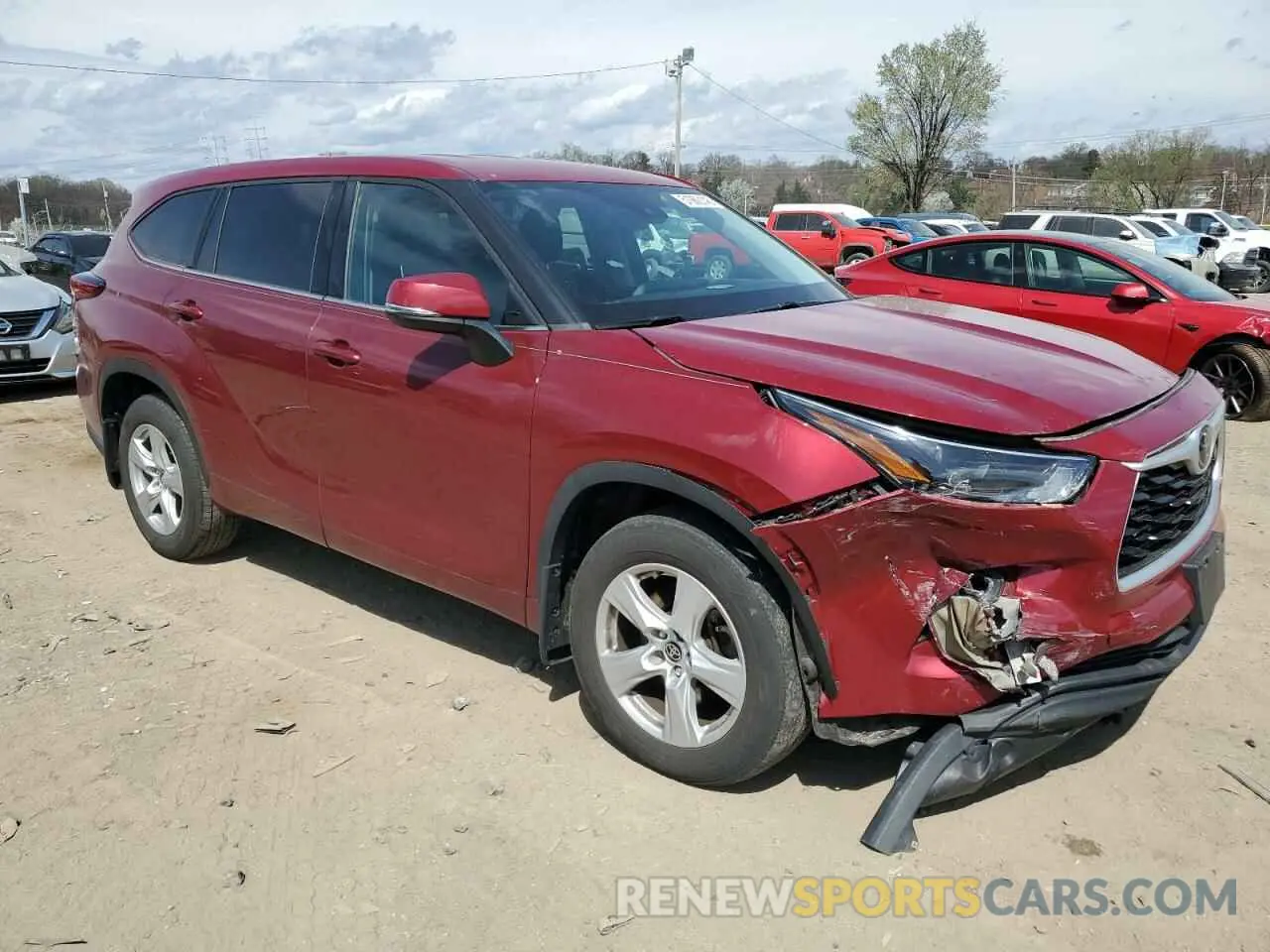 4 fotografías del automóvil dañado 5TDBZRBH5NS173281 TOYOTA HIGHLANDER 2022