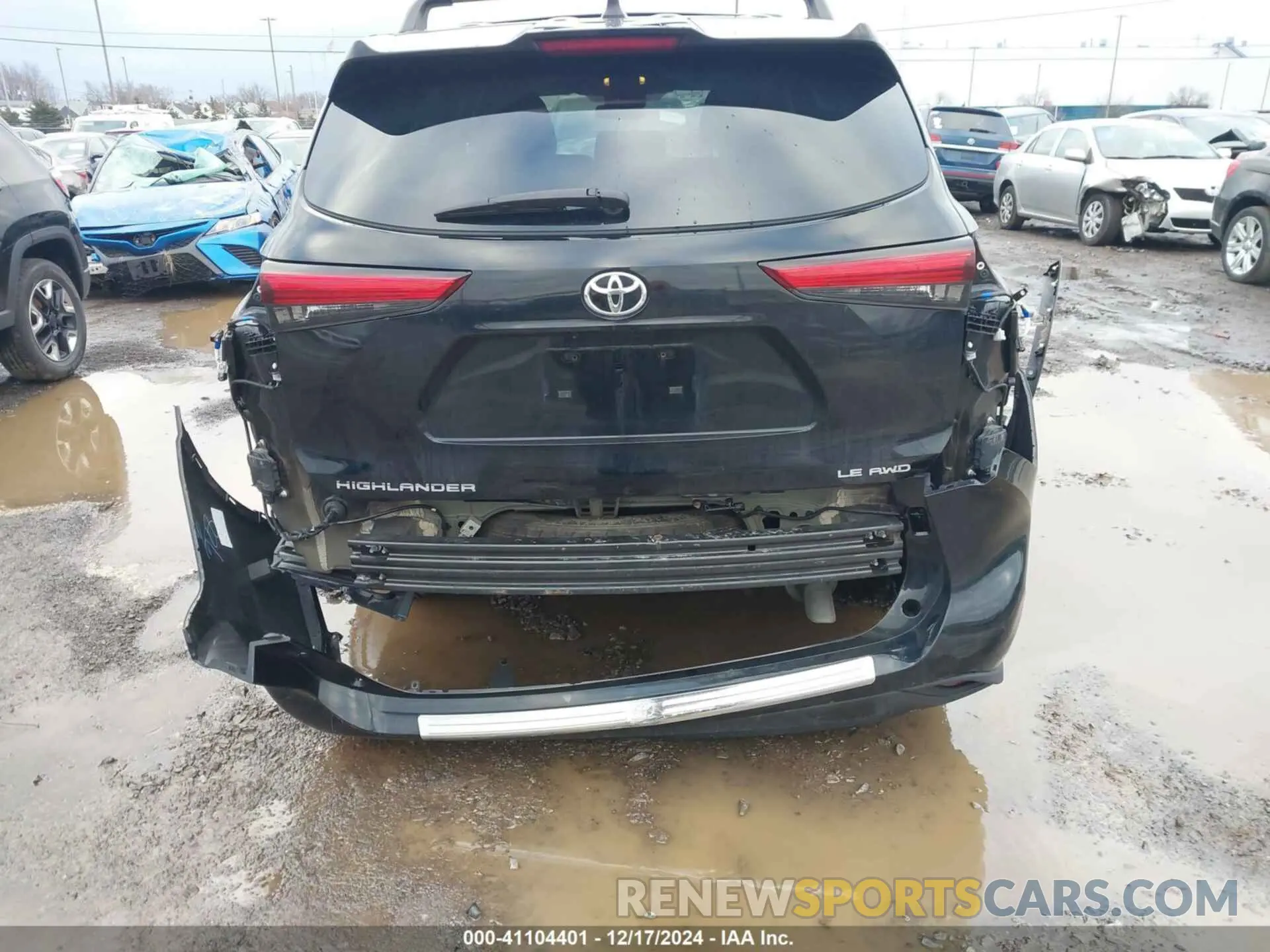 16 fotografías del automóvil dañado 5TDBZRBH6NS595396 TOYOTA HIGHLANDER 2022