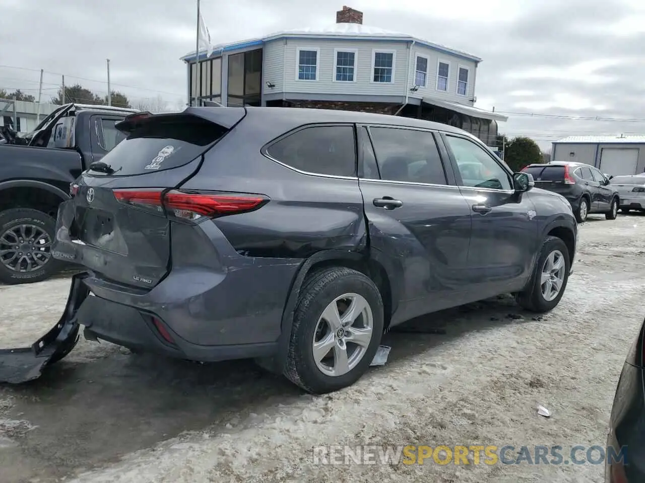3 fotografías del automóvil dañado 5TDBZRBH8NS161951 TOYOTA HIGHLANDER 2022