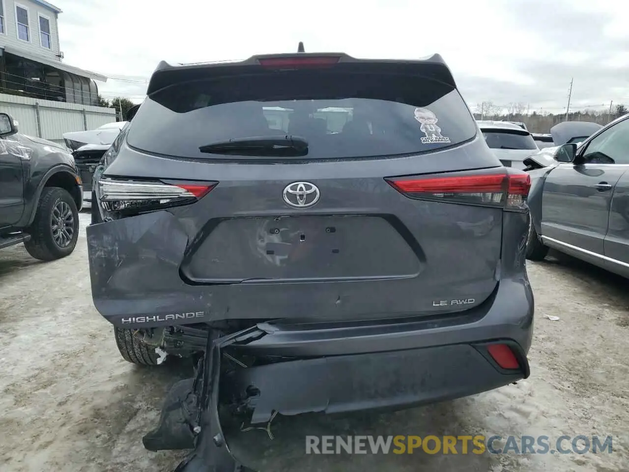 6 fotografías del automóvil dañado 5TDBZRBH8NS161951 TOYOTA HIGHLANDER 2022