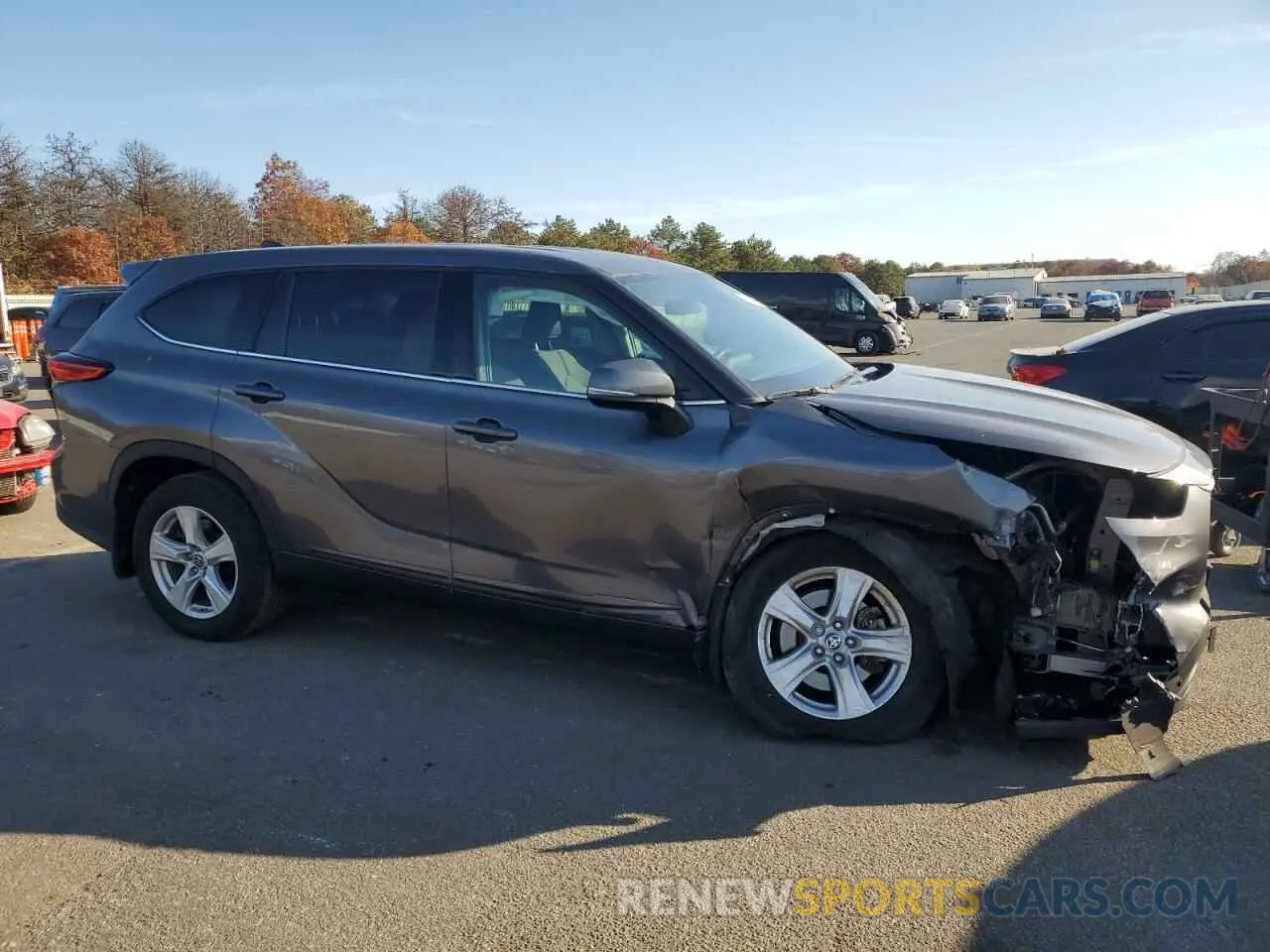 4 fotografías del automóvil dañado 5TDBZRBHXNS561767 TOYOTA HIGHLANDER 2022