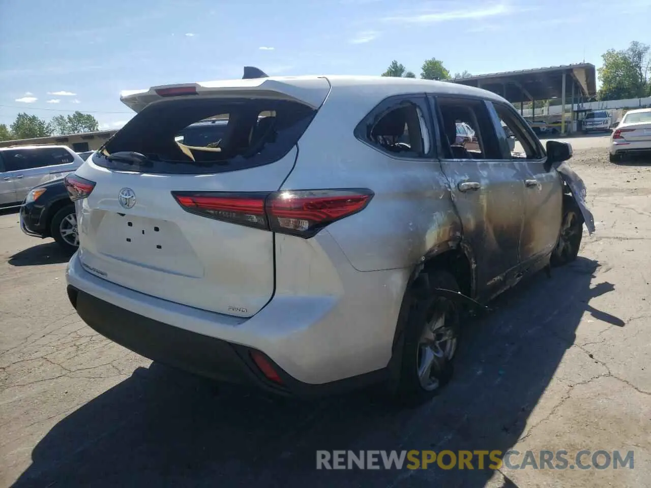 4 fotografías del automóvil dañado 5TDCZRBH1NS224912 TOYOTA HIGHLANDER 2022