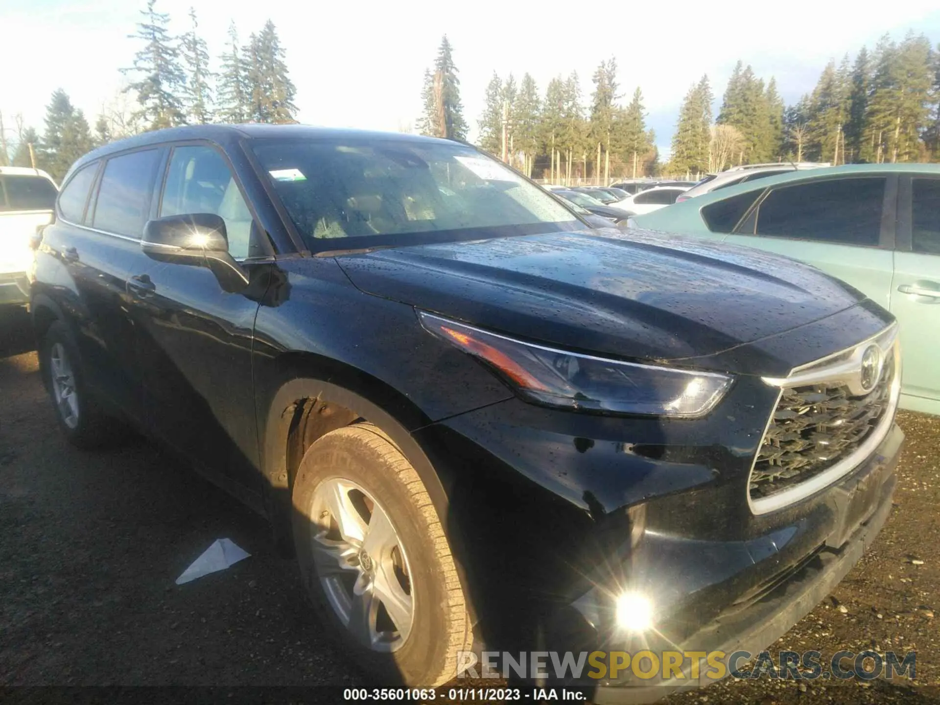 1 fotografías del automóvil dañado 5TDCZRBH4NS167413 TOYOTA HIGHLANDER 2022