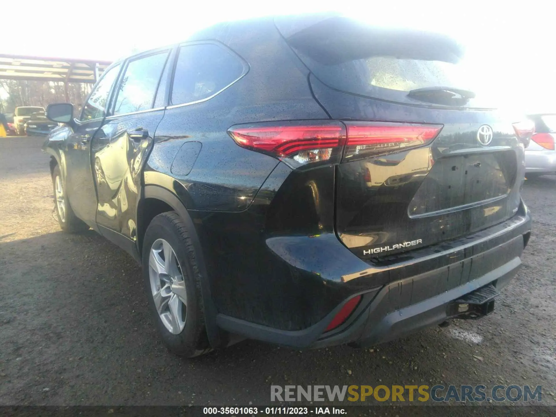 3 fotografías del automóvil dañado 5TDCZRBH4NS167413 TOYOTA HIGHLANDER 2022