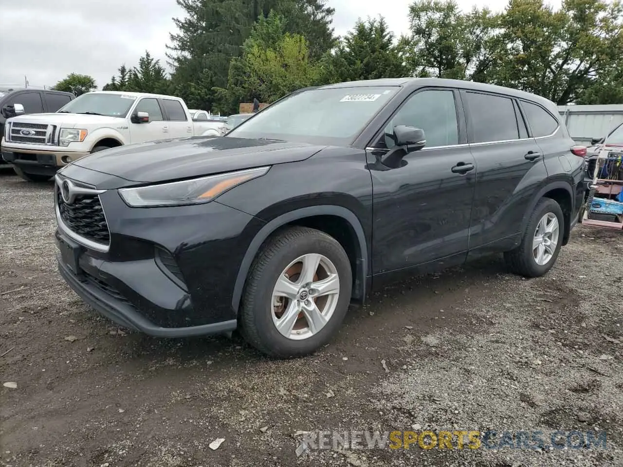 1 fotografías del automóvil dañado 5TDCZRBHXNS199198 TOYOTA HIGHLANDER 2022