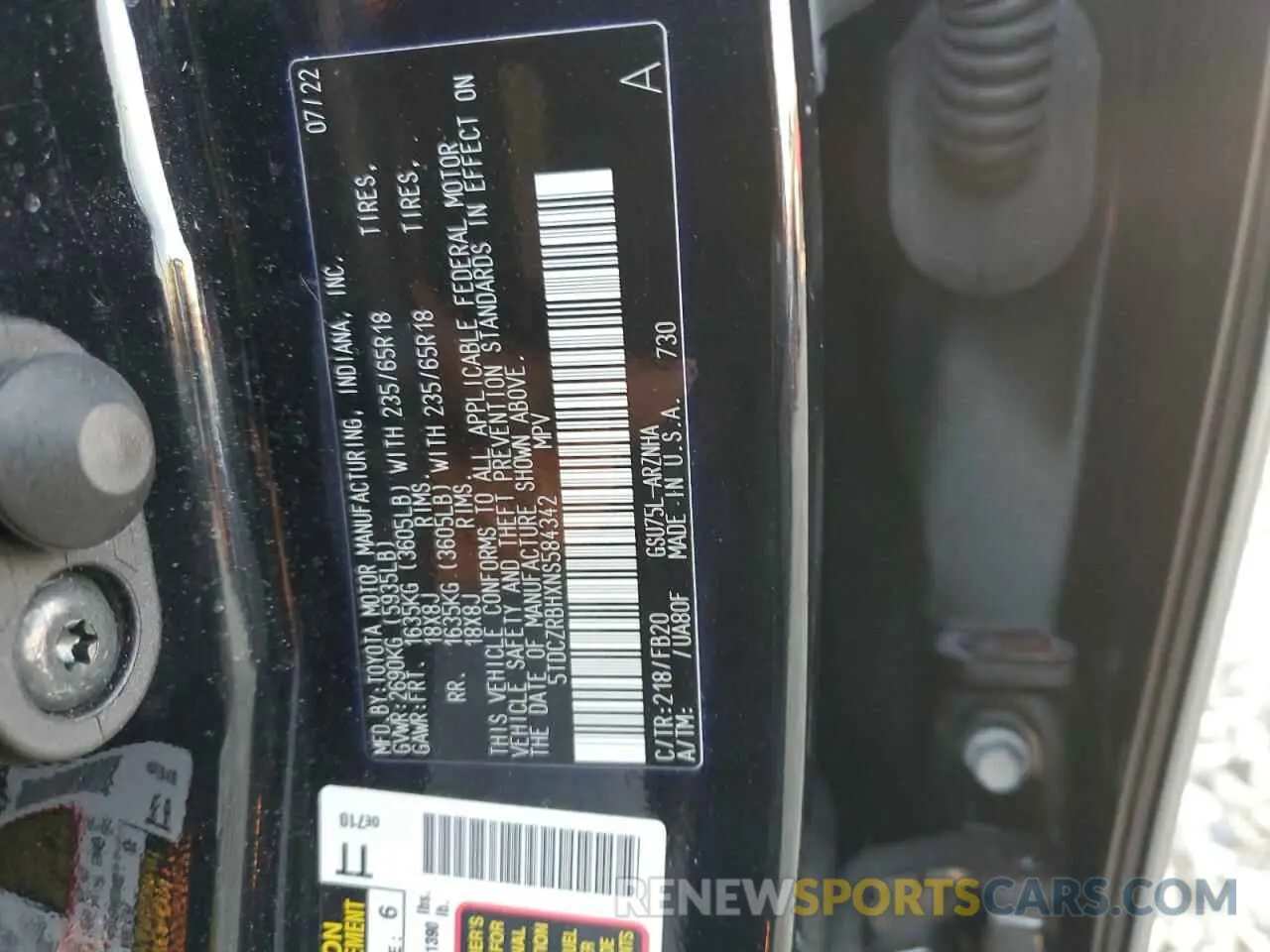 13 fotografías del automóvil dañado 5TDCZRBHXNS584342 TOYOTA HIGHLANDER 2022