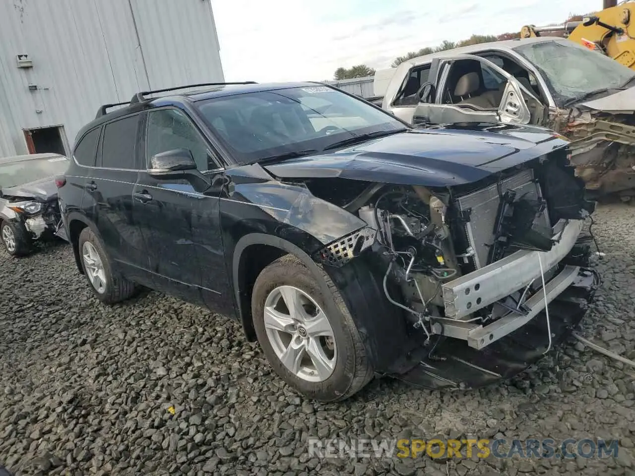 4 fotografías del automóvil dañado 5TDCZRBHXNS584342 TOYOTA HIGHLANDER 2022