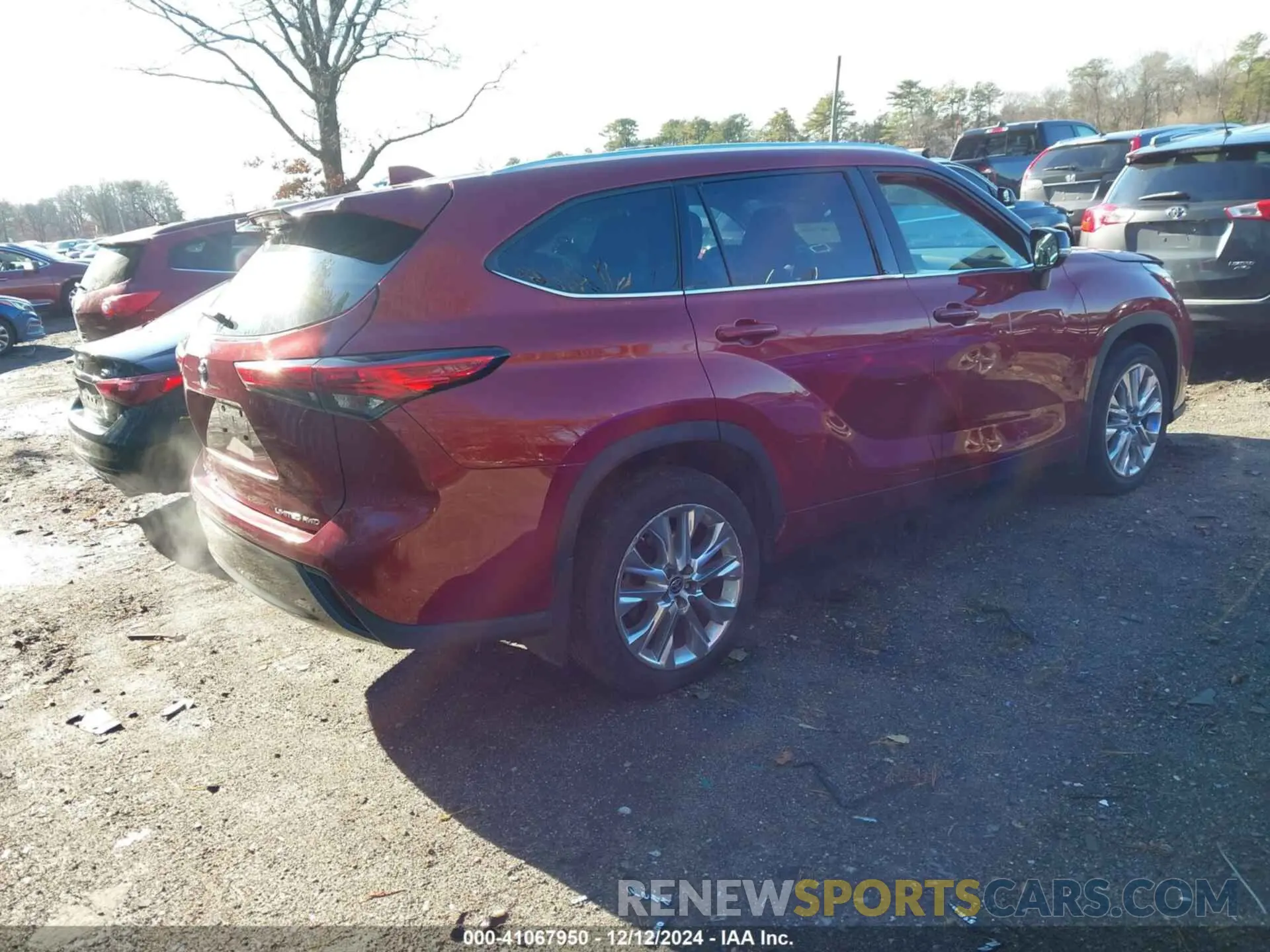 4 fotografías del automóvil dañado 5TDDZRBH2NS185168 TOYOTA HIGHLANDER 2022