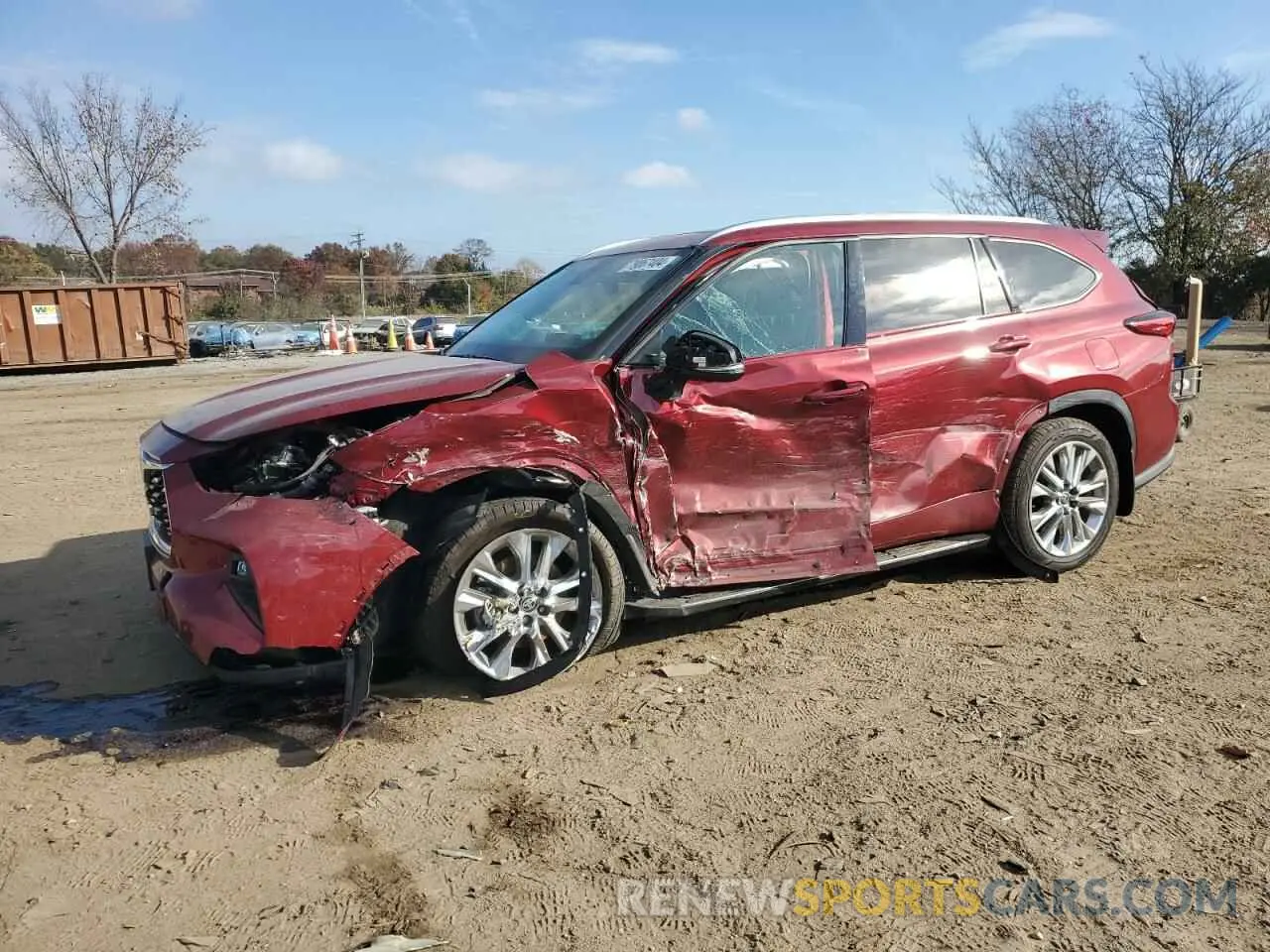 1 fotografías del automóvil dañado 5TDDZRBH4NS565483 TOYOTA HIGHLANDER 2022