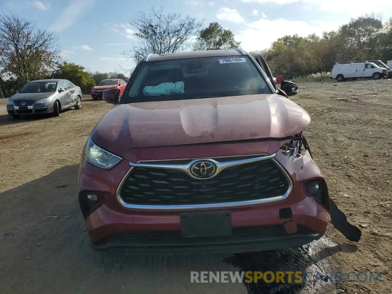 5 fotografías del automóvil dañado 5TDDZRBH4NS565483 TOYOTA HIGHLANDER 2022