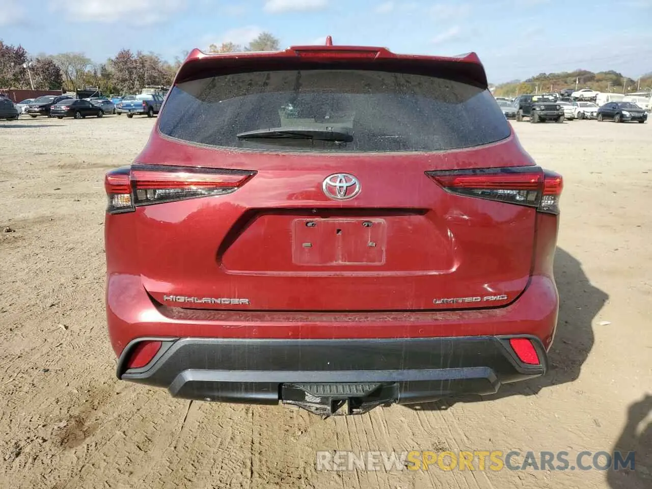 6 fotografías del automóvil dañado 5TDDZRBH4NS565483 TOYOTA HIGHLANDER 2022