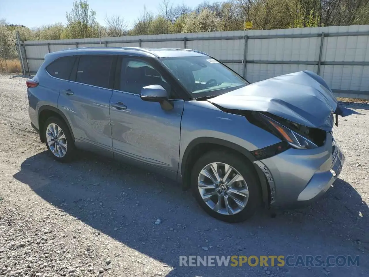 4 fotografías del automóvil dañado 5TDDZRBH5NS186086 TOYOTA HIGHLANDER 2022