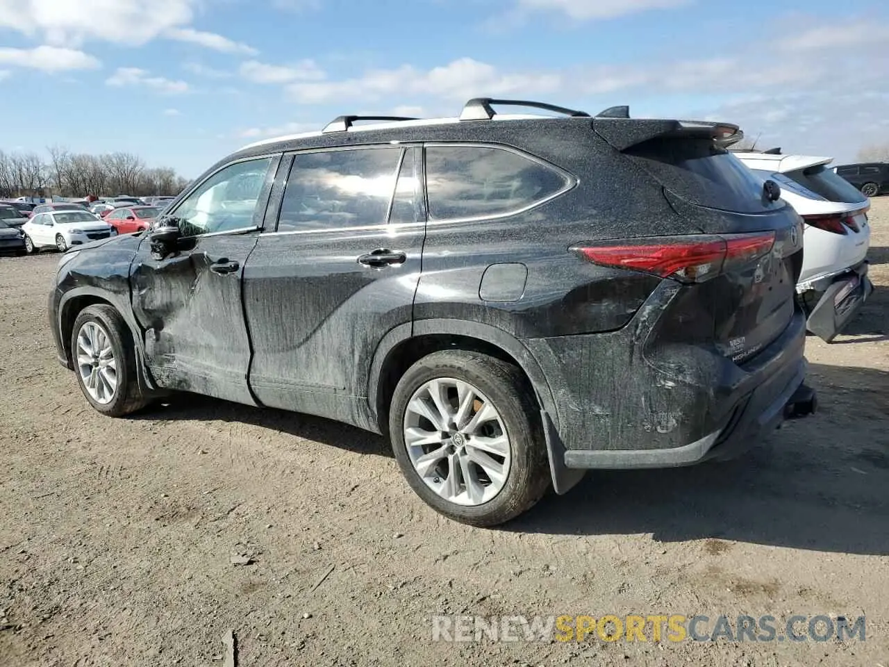 2 fotografías del automóvil dañado 5TDDZRBH7NS198269 TOYOTA HIGHLANDER 2022