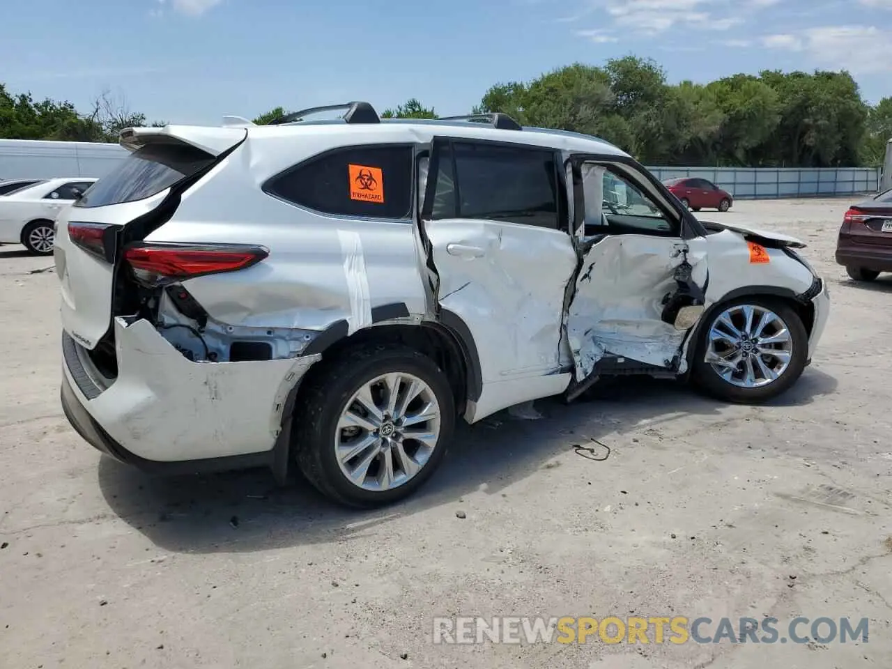 3 fotografías del automóvil dañado 5TDDZRBH8NS213040 TOYOTA HIGHLANDER 2022