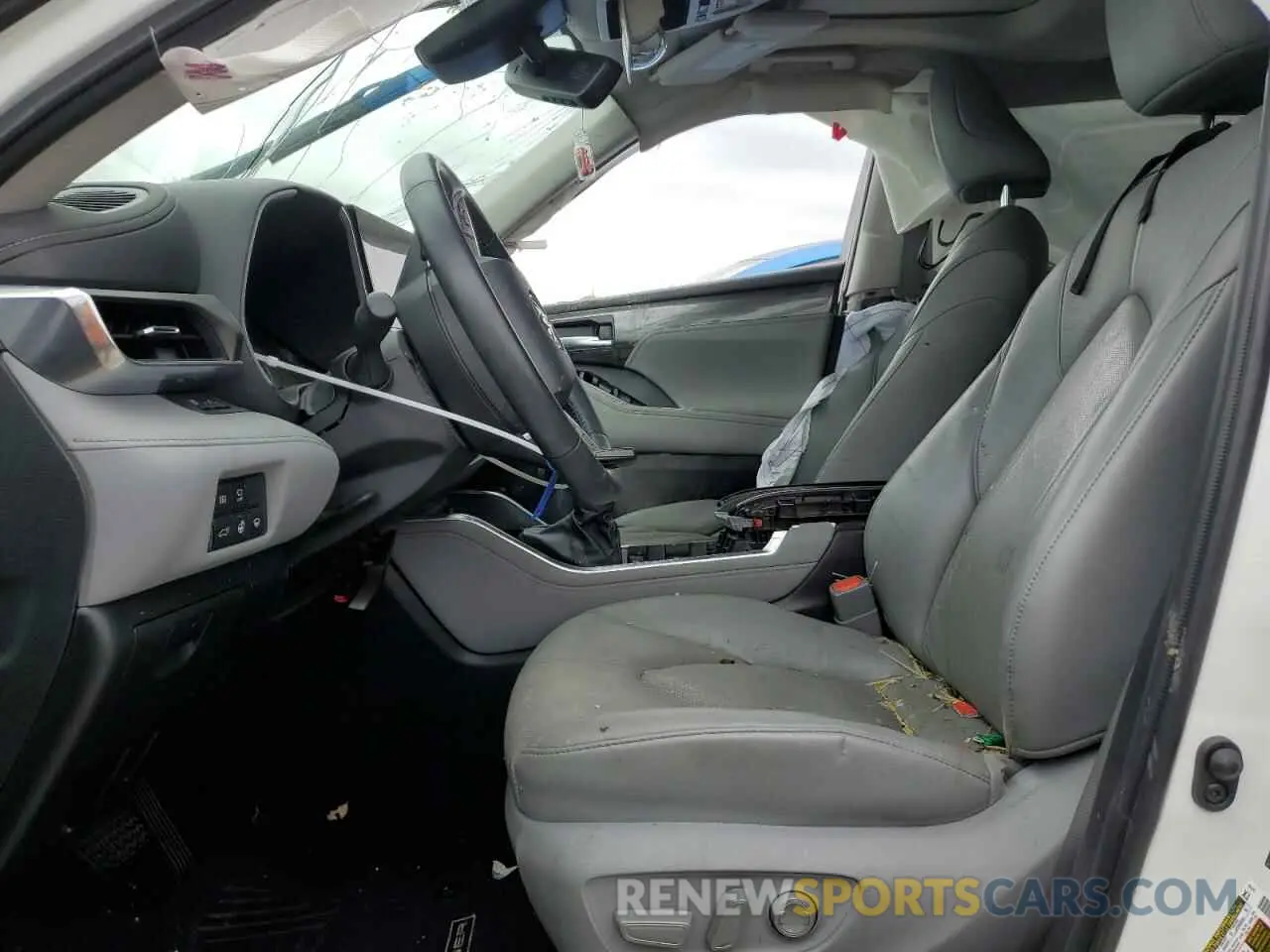7 fotografías del automóvil dañado 5TDDZRBH8NS213040 TOYOTA HIGHLANDER 2022