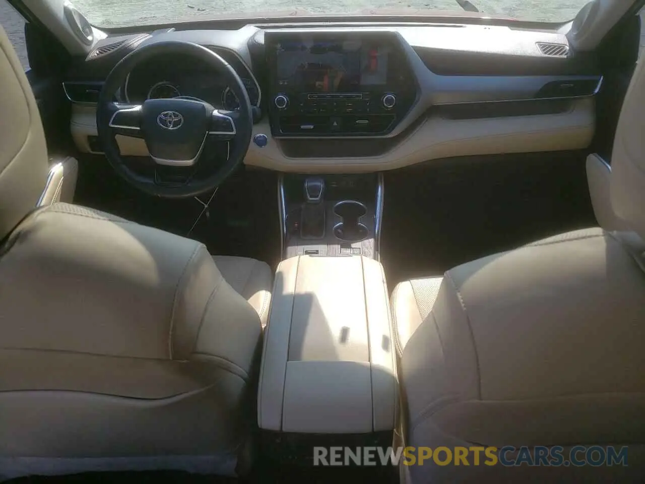 8 fotografías del automóvil dañado 5TDEBRCH1NS074764 TOYOTA HIGHLANDER 2022