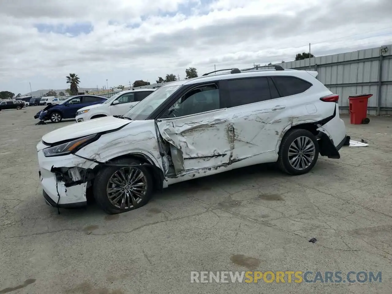 1 fotografías del automóvil dañado 5TDEBRCH8NS090895 TOYOTA HIGHLANDER 2022