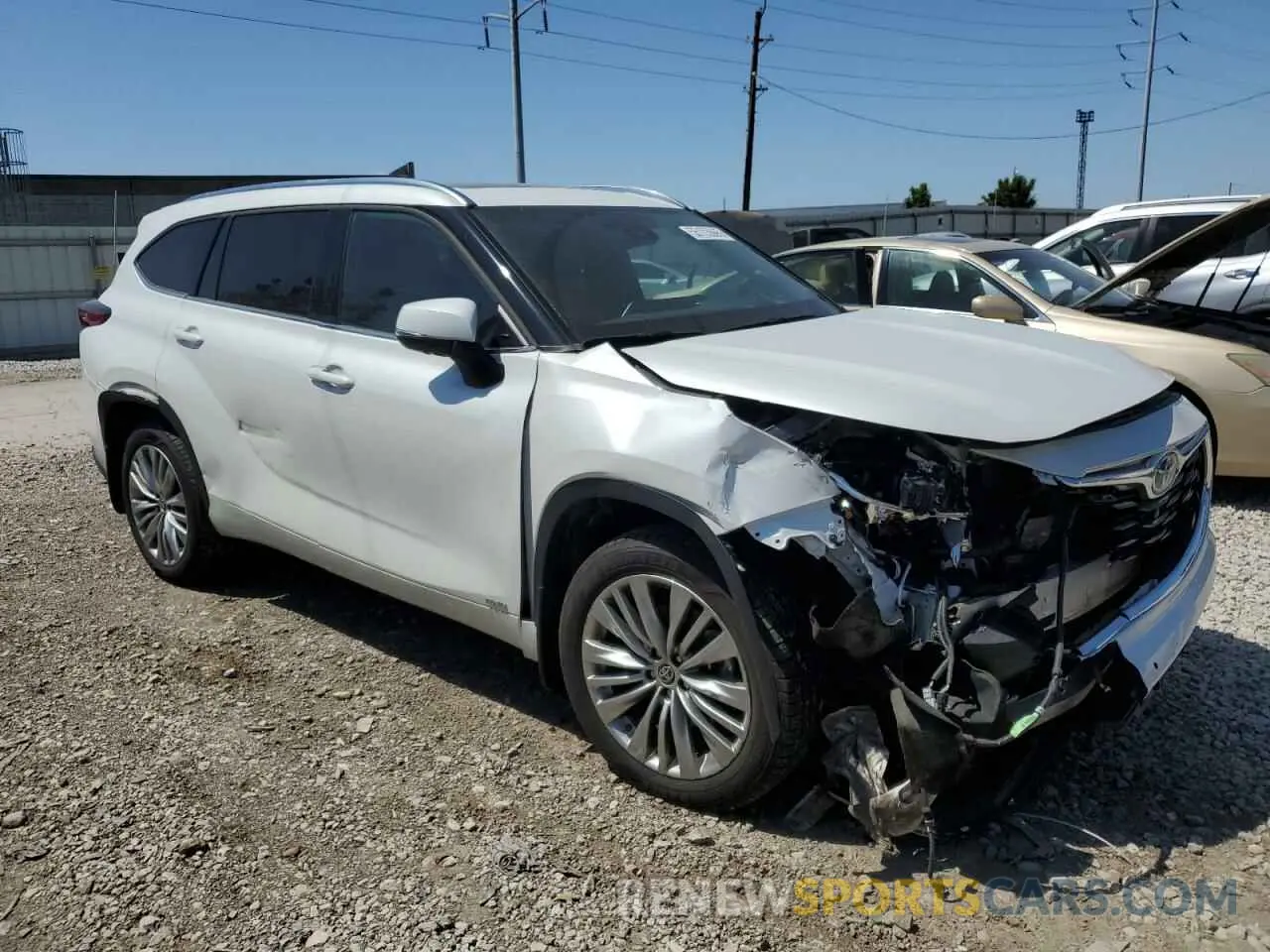4 fotografías del automóvil dañado 5TDEBRCH9NS083499 TOYOTA HIGHLANDER 2022