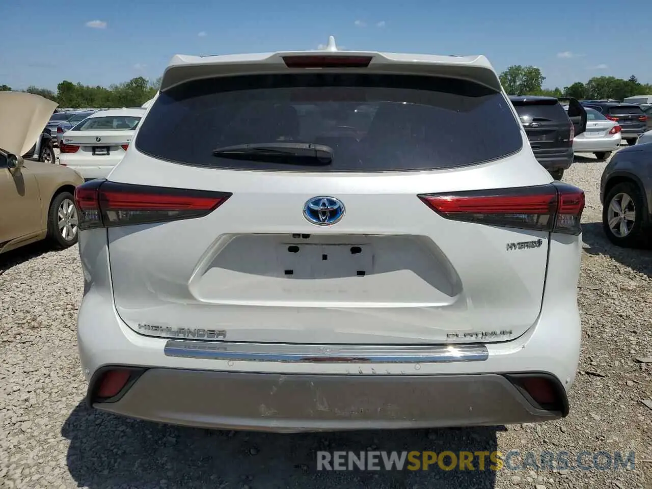 6 fotografías del automóvil dañado 5TDEBRCH9NS083499 TOYOTA HIGHLANDER 2022