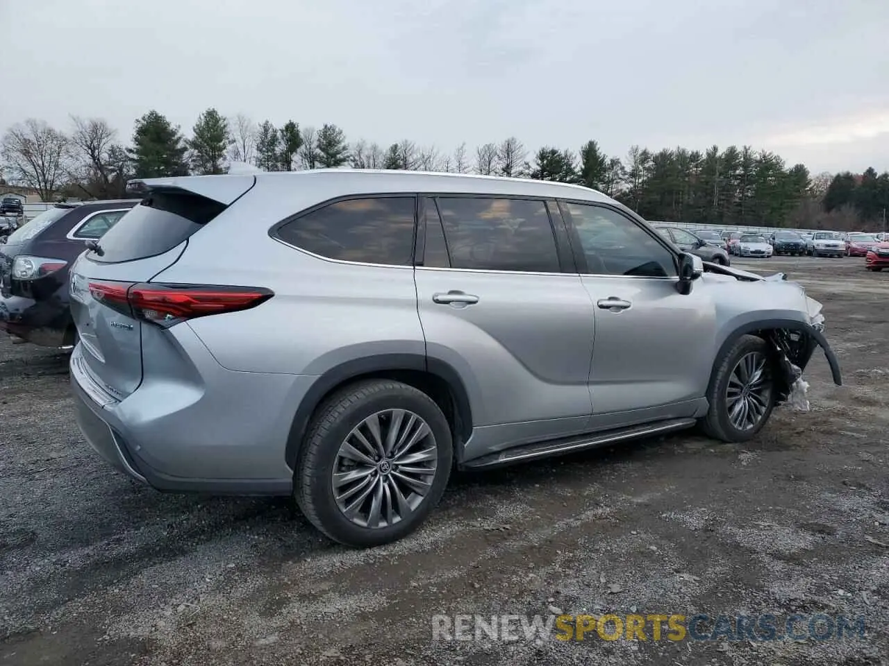 3 fotografías del automóvil dañado 5TDFARAH0NS013786 TOYOTA HIGHLANDER 2022