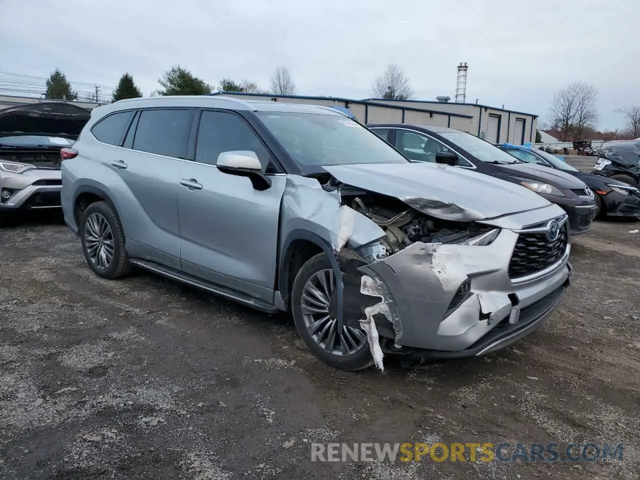 4 fotografías del automóvil dañado 5TDFARAH0NS013786 TOYOTA HIGHLANDER 2022