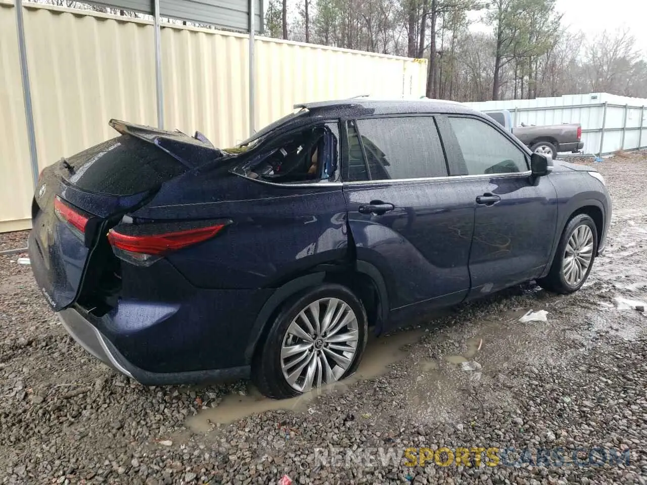 3 fotografías del automóvil dañado 5TDFZRAH4NS121904 TOYOTA HIGHLANDER 2022