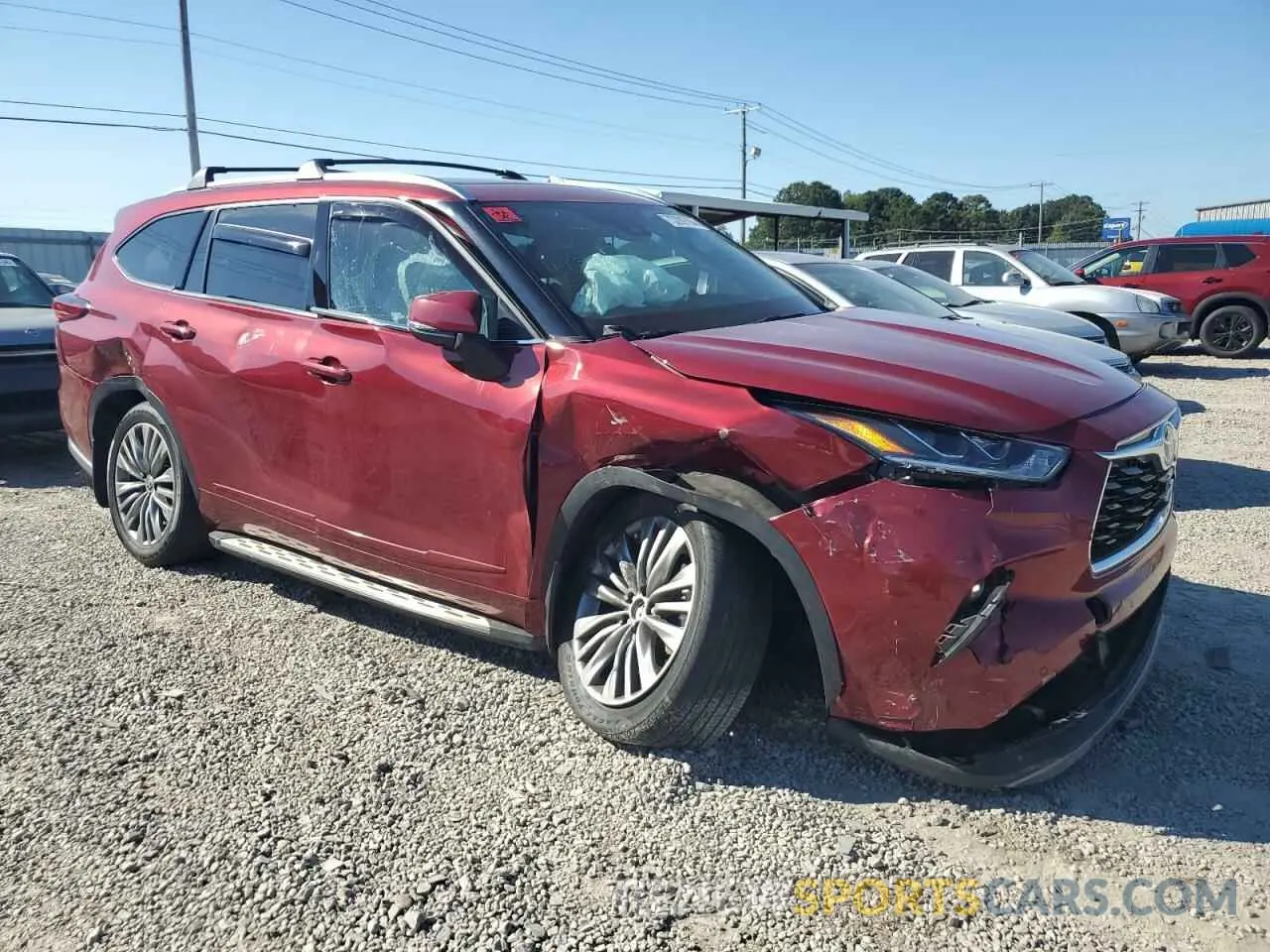 4 fotografías del automóvil dañado 5TDFZRAH5NS103220 TOYOTA HIGHLANDER 2022