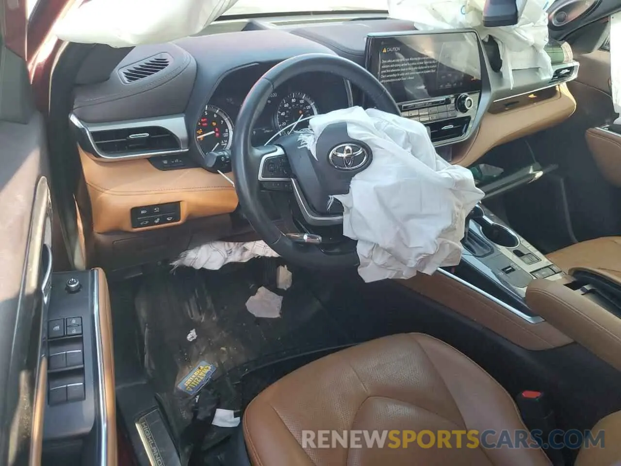 8 fotografías del automóvil dañado 5TDFZRAH5NS103220 TOYOTA HIGHLANDER 2022