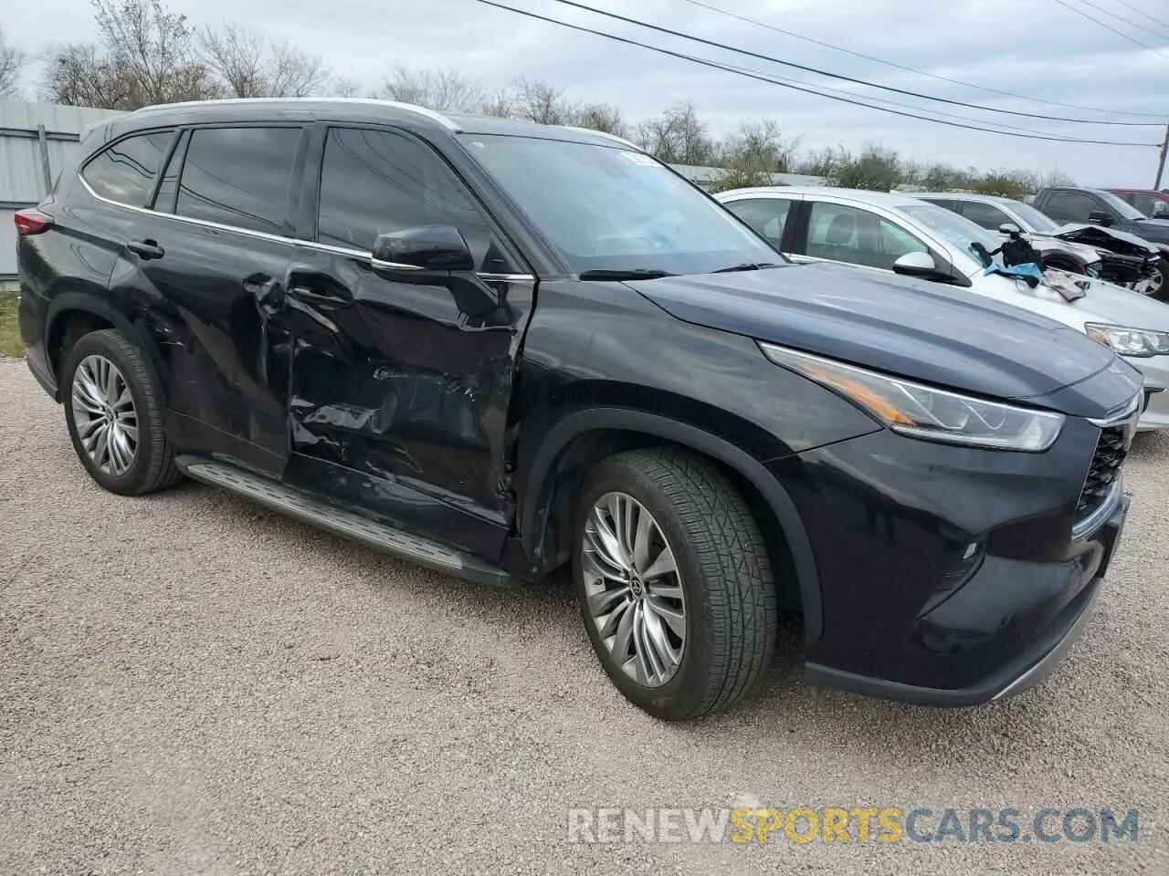 4 fotografías del automóvil dañado 5TDFZRAH7NS126837 TOYOTA HIGHLANDER 2022