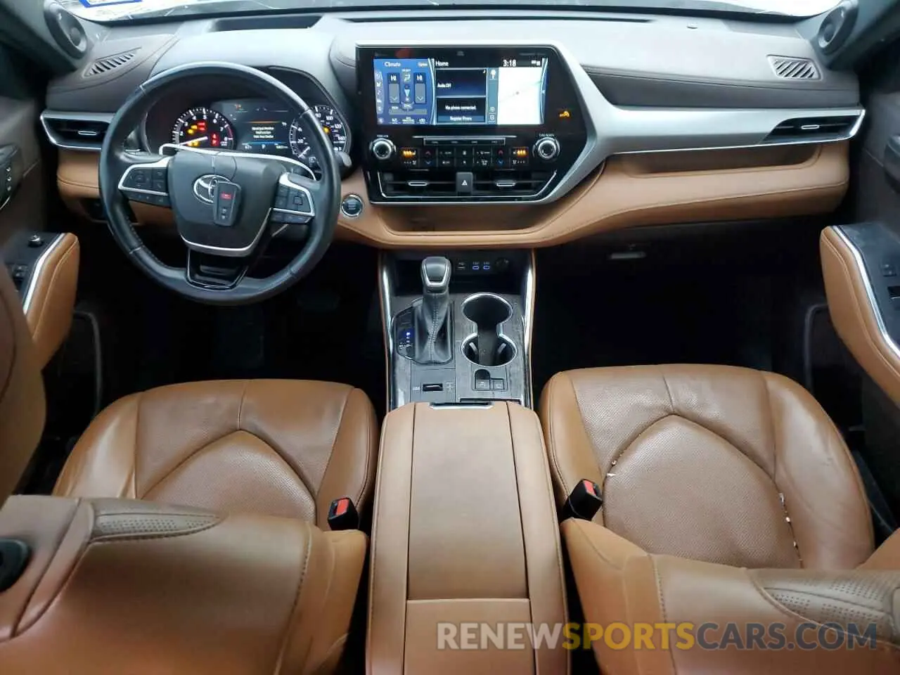 8 fotografías del automóvil dañado 5TDFZRAH7NS126837 TOYOTA HIGHLANDER 2022