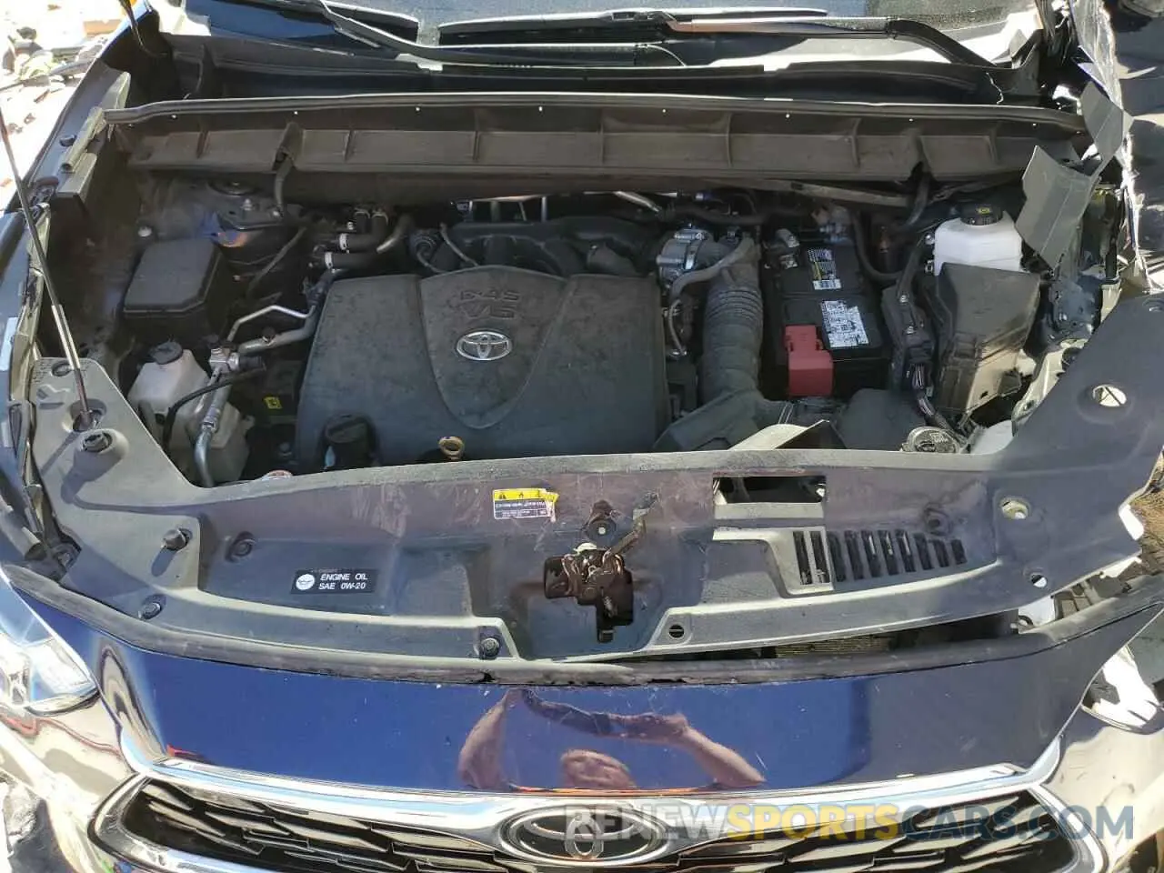 12 fotografías del automóvil dañado 5TDFZRAHXNS105349 TOYOTA HIGHLANDER 2022