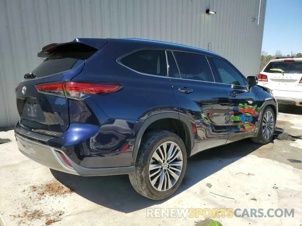 3 fotografías del automóvil dañado 5TDFZRAHXNS105349 TOYOTA HIGHLANDER 2022