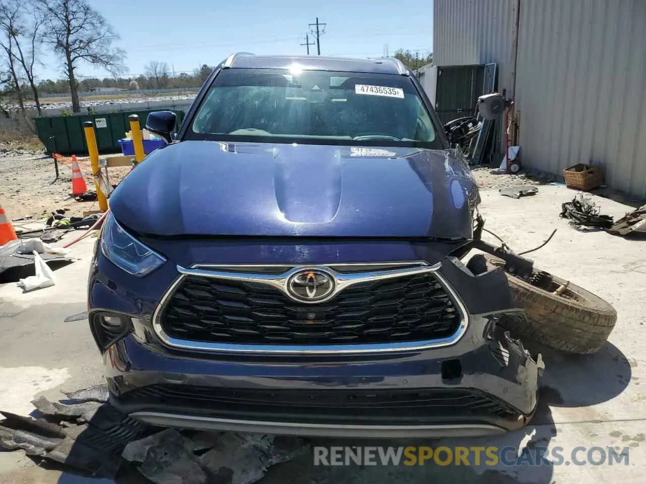5 fotografías del automóvil dañado 5TDFZRAHXNS105349 TOYOTA HIGHLANDER 2022