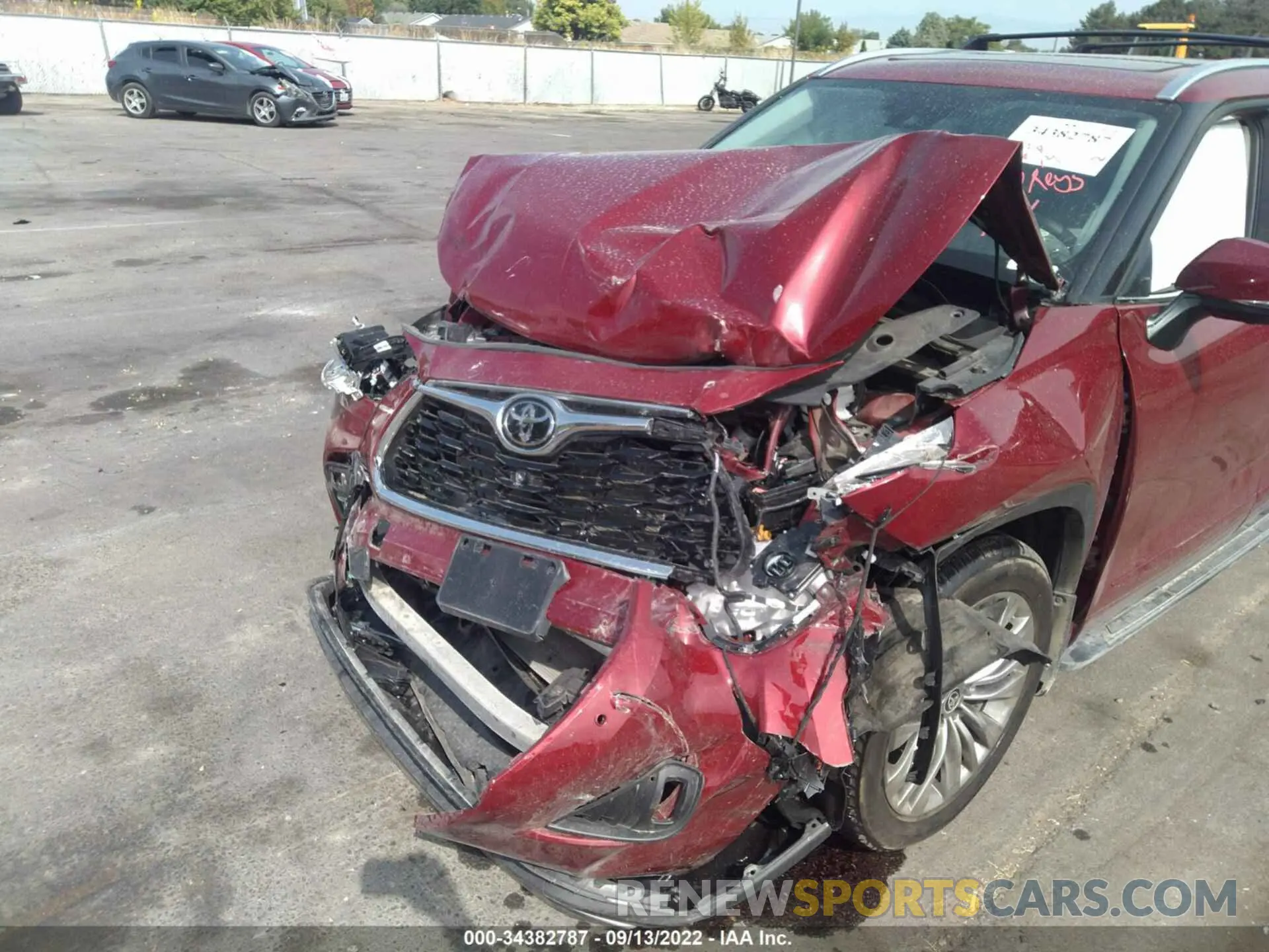6 fotografías del automóvil dañado 5TDFZRBH1NS182657 TOYOTA HIGHLANDER 2022