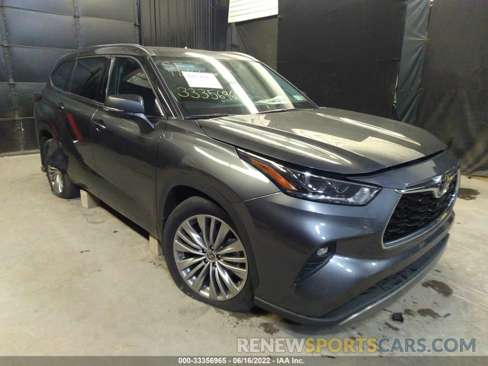 1 fotografías del automóvil dañado 5TDFZRBH9NS210852 TOYOTA HIGHLANDER 2022