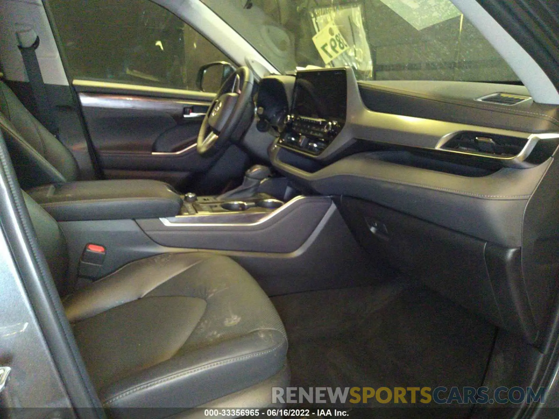 5 fotografías del automóvil dañado 5TDFZRBH9NS210852 TOYOTA HIGHLANDER 2022