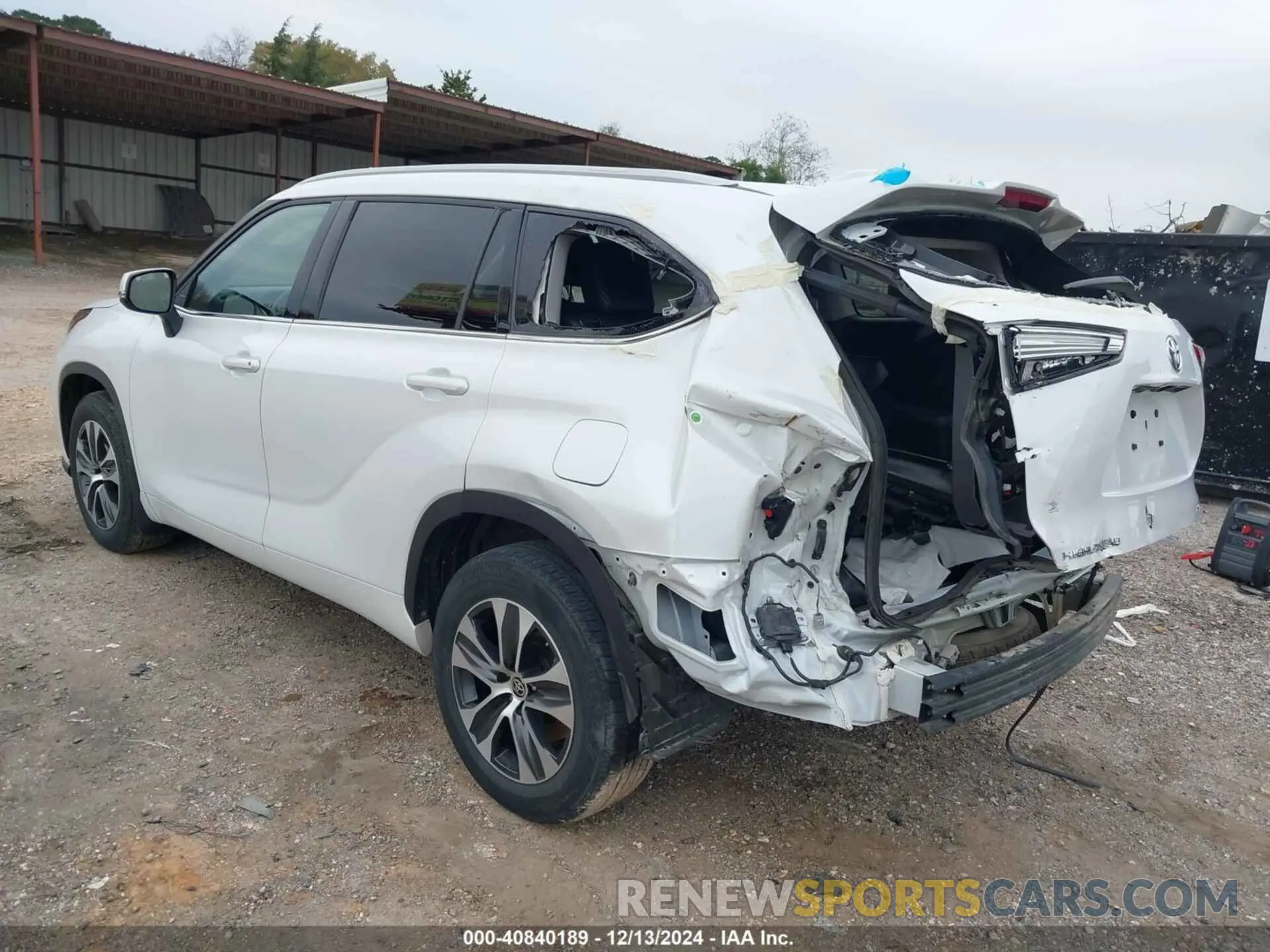 3 fotografías del automóvil dañado 5TDGARAH0NS514861 TOYOTA HIGHLANDER 2022