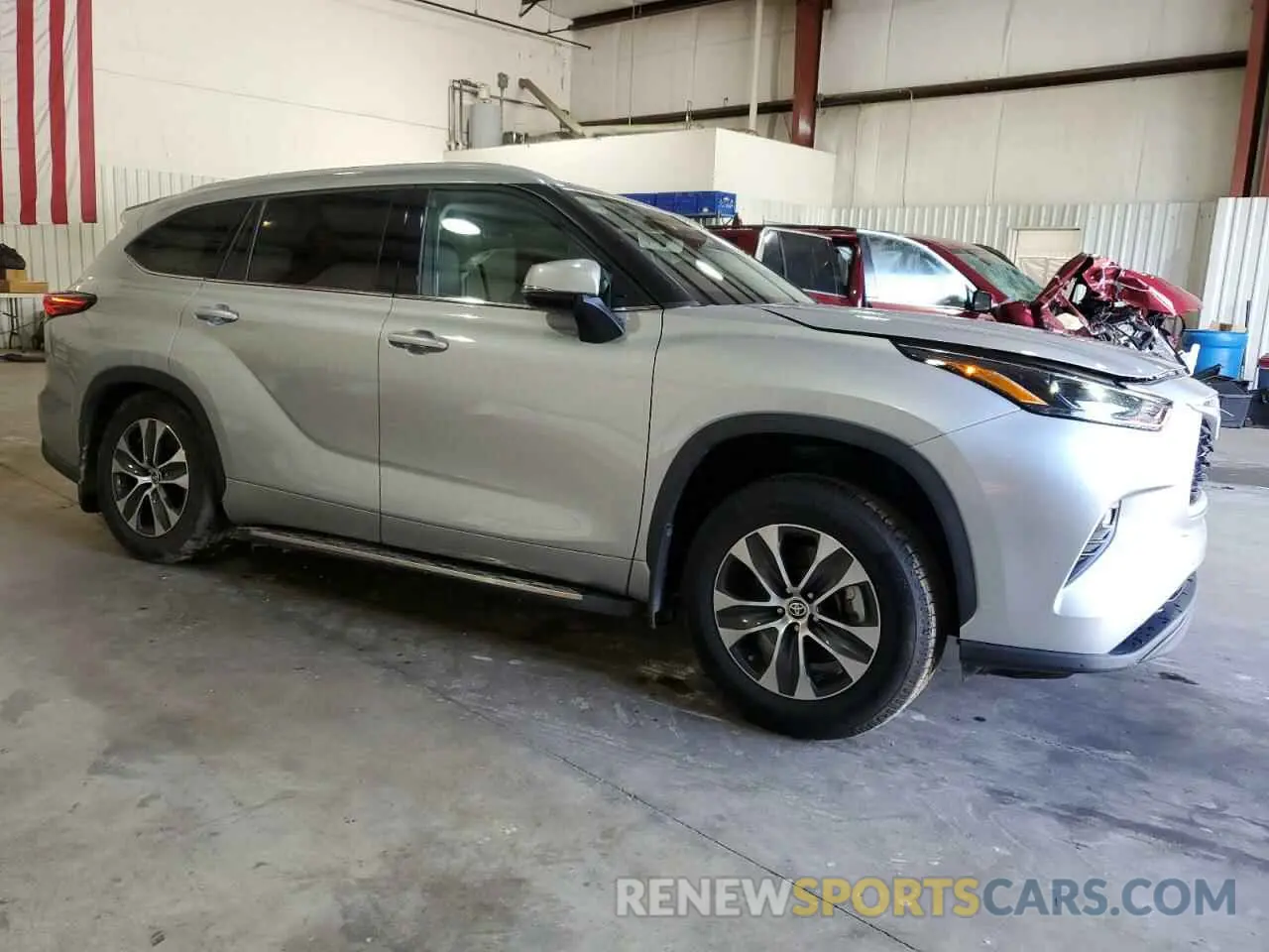 4 fotografías del automóvil dañado 5TDGARAH1NS012960 TOYOTA HIGHLANDER 2022