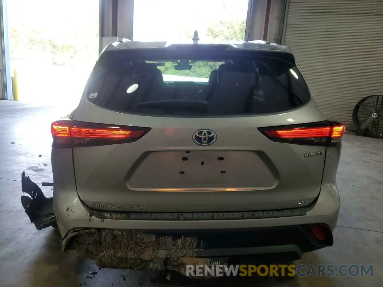 6 fotografías del automóvil dañado 5TDGARAH1NS012960 TOYOTA HIGHLANDER 2022