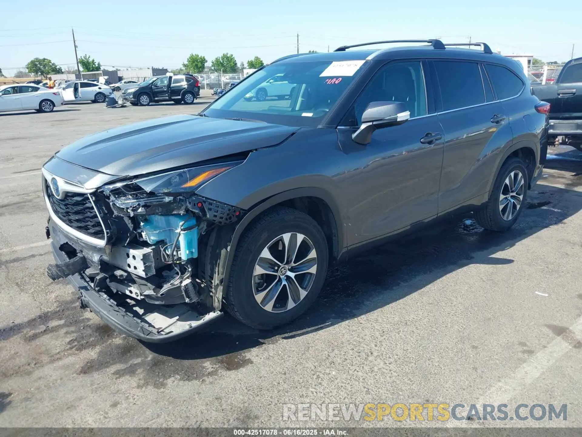 2 fotografías del automóvil dañado 5TDGARAH1NS516618 TOYOTA HIGHLANDER 2022