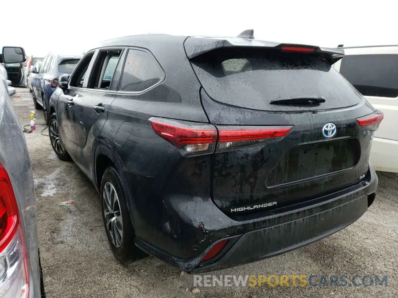 3 fotografías del automóvil dañado 5TDGARAH5NS512751 TOYOTA HIGHLANDER 2022