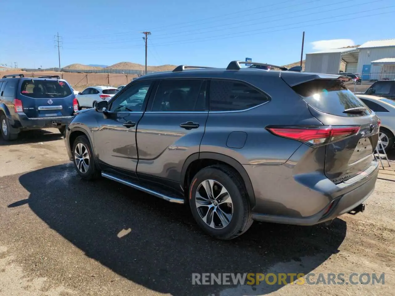 2 fotografías del automóvil dañado 5TDGARAH7NS512329 TOYOTA HIGHLANDER 2022
