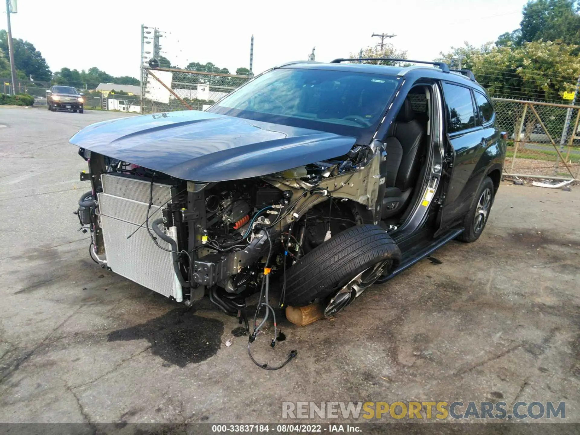 2 fotografías del automóvil dañado 5TDGARAH9NS511781 TOYOTA HIGHLANDER 2022