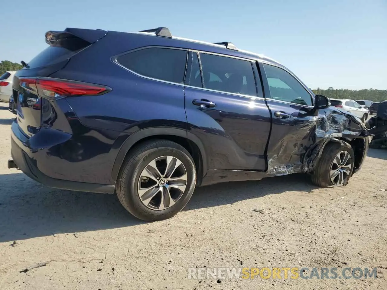 3 fotografías del automóvil dañado 5TDGARAH9NS512333 TOYOTA HIGHLANDER 2022