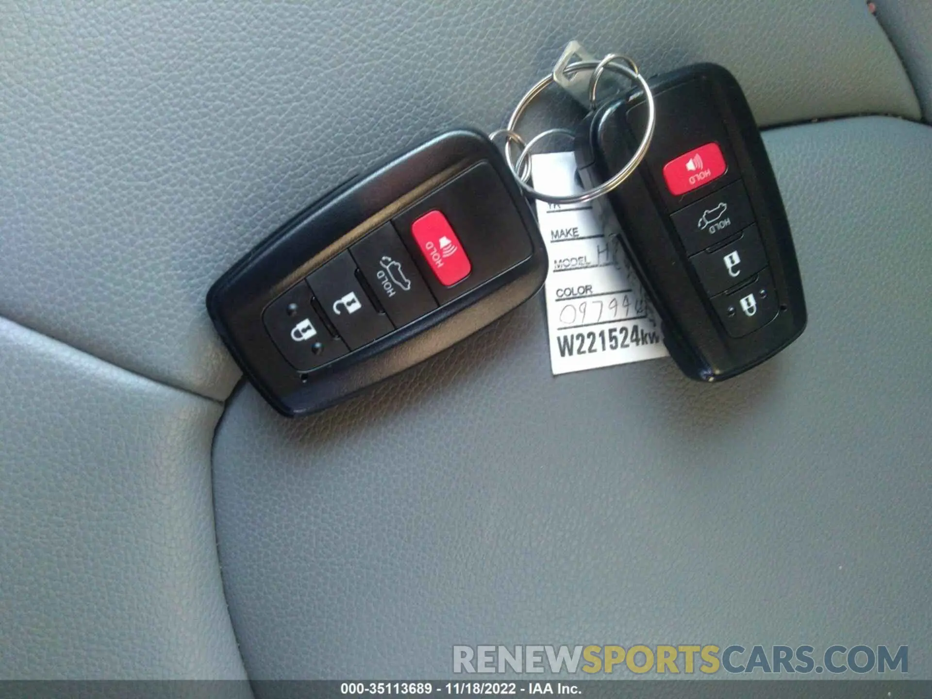 11 fotografías del automóvil dañado 5TDGBRCH4NS097996 TOYOTA HIGHLANDER 2022