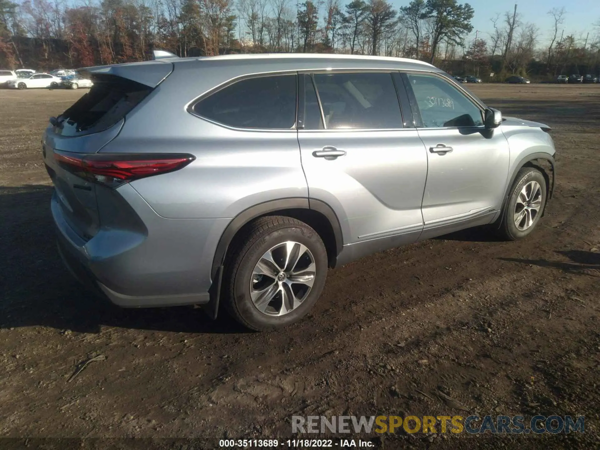 4 fotografías del automóvil dañado 5TDGBRCH4NS097996 TOYOTA HIGHLANDER 2022